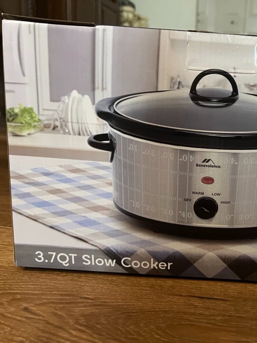 Benevolence 3.7QT Slow Cooker Removable Stoneware Crock Pot